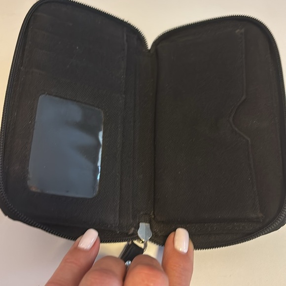 PINK BY VICTORIA SECRET Black Perforated Wallet/Wristlet Small and Chic - Picture 4 of 6